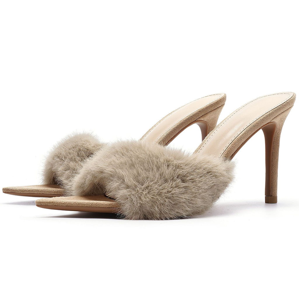 Shoes with a tapered toe, high-heeled, non-slip and soft;